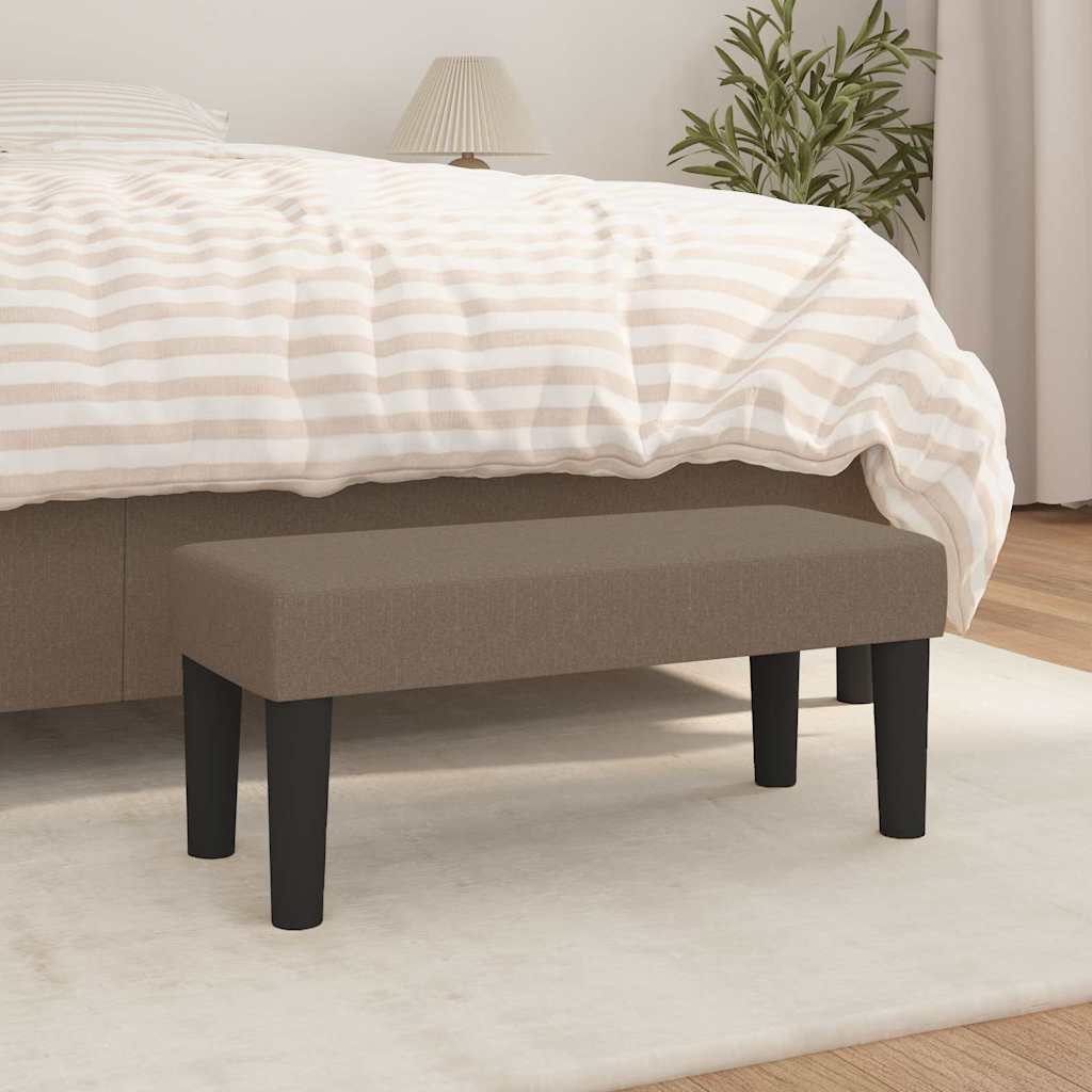 Sitzbank Hellgrau 70x30x30 cm Stoff