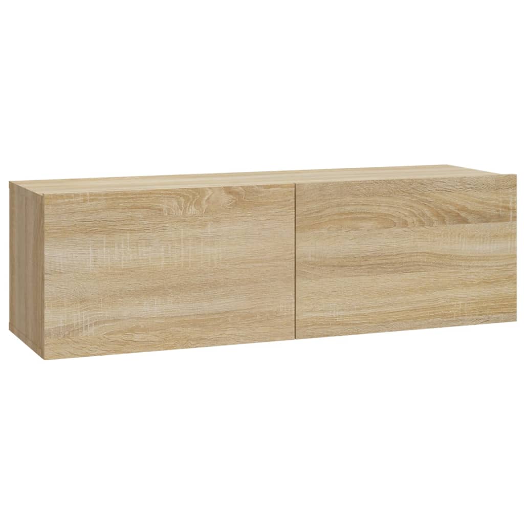 4-tlg. TV-Schrank-Set Weiß Holzwerkstoff