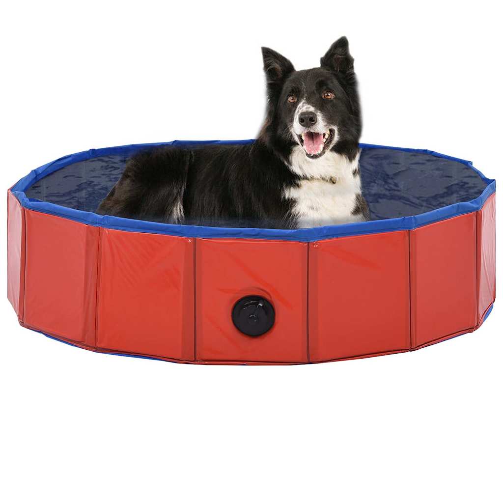 Hundepool Rot Ø200 x 30 cm Dicker PVC