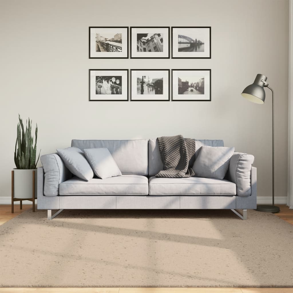 Teppich HUARTE Kurzflor Weich und Waschbar Anthrazit 60x110 cm