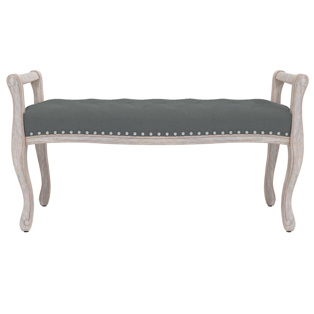 Sitzbank Hellgrau 110x45x60 cm Samt