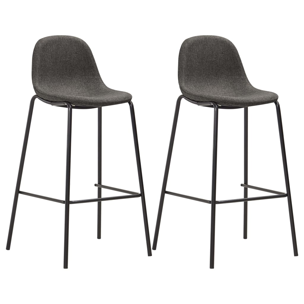 Barhocker 6 Stk. Schwarz Stoff