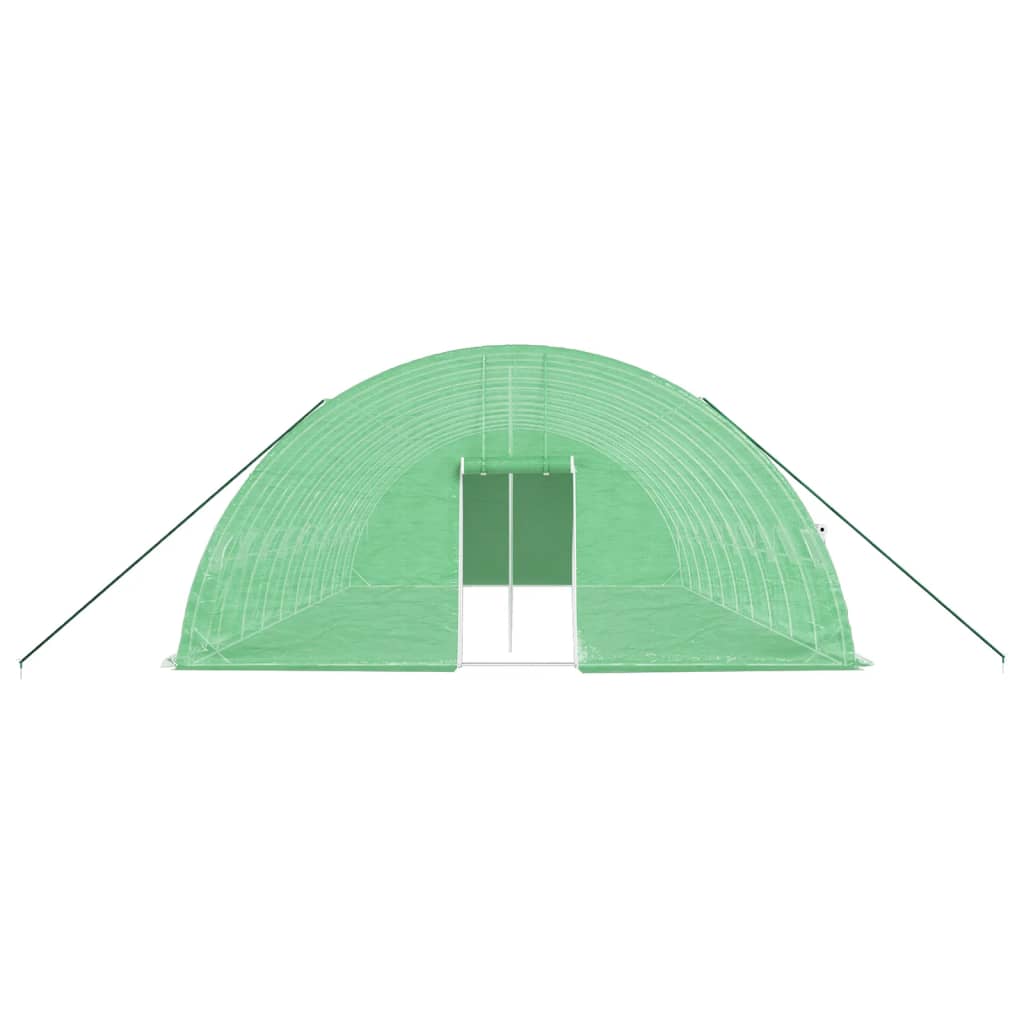 Gewächshaus mit Stahlrahmen Grün 24 m² 6x4x2,85 m