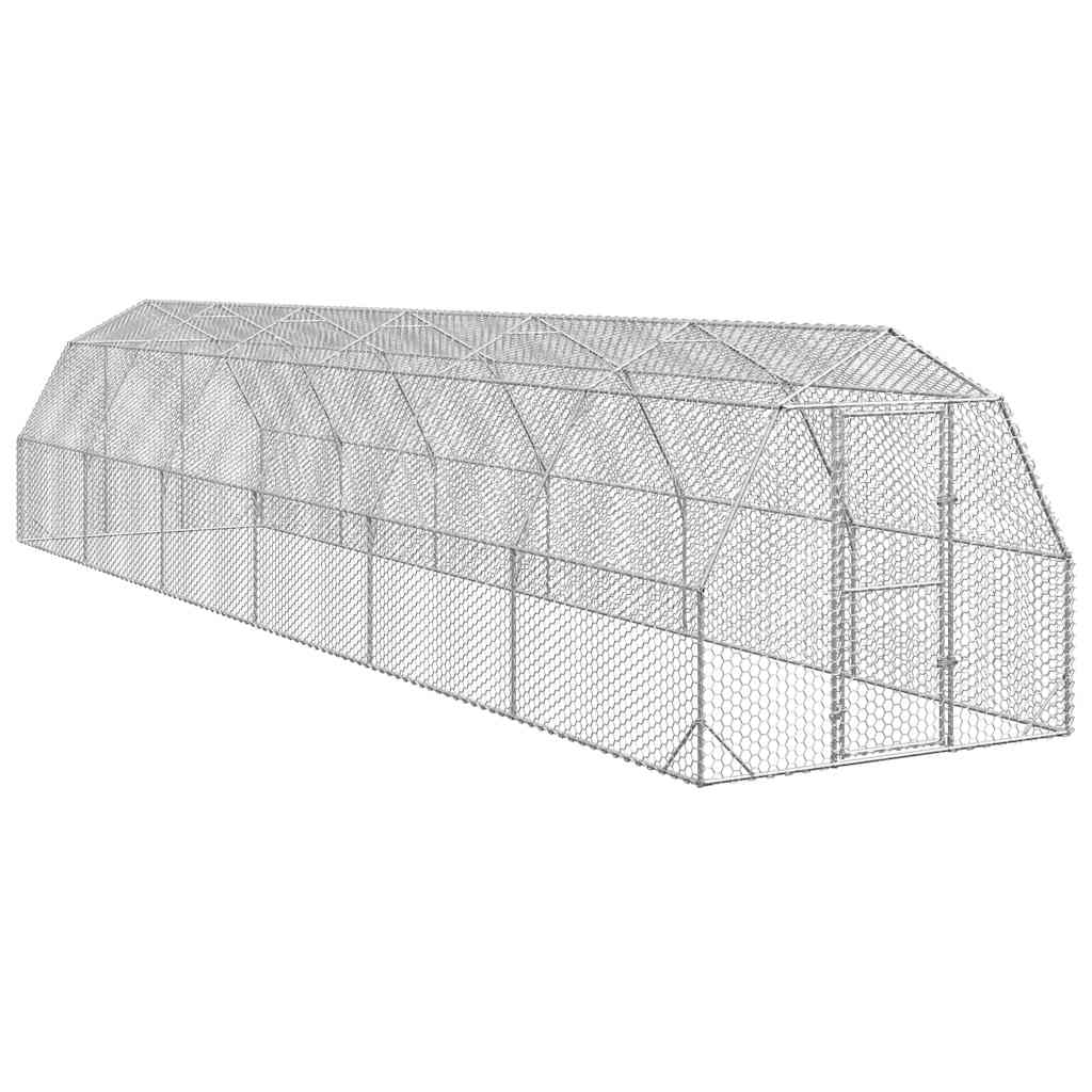 Hühnerstall 2,5x4x2,25 m Verzinkter Stahl