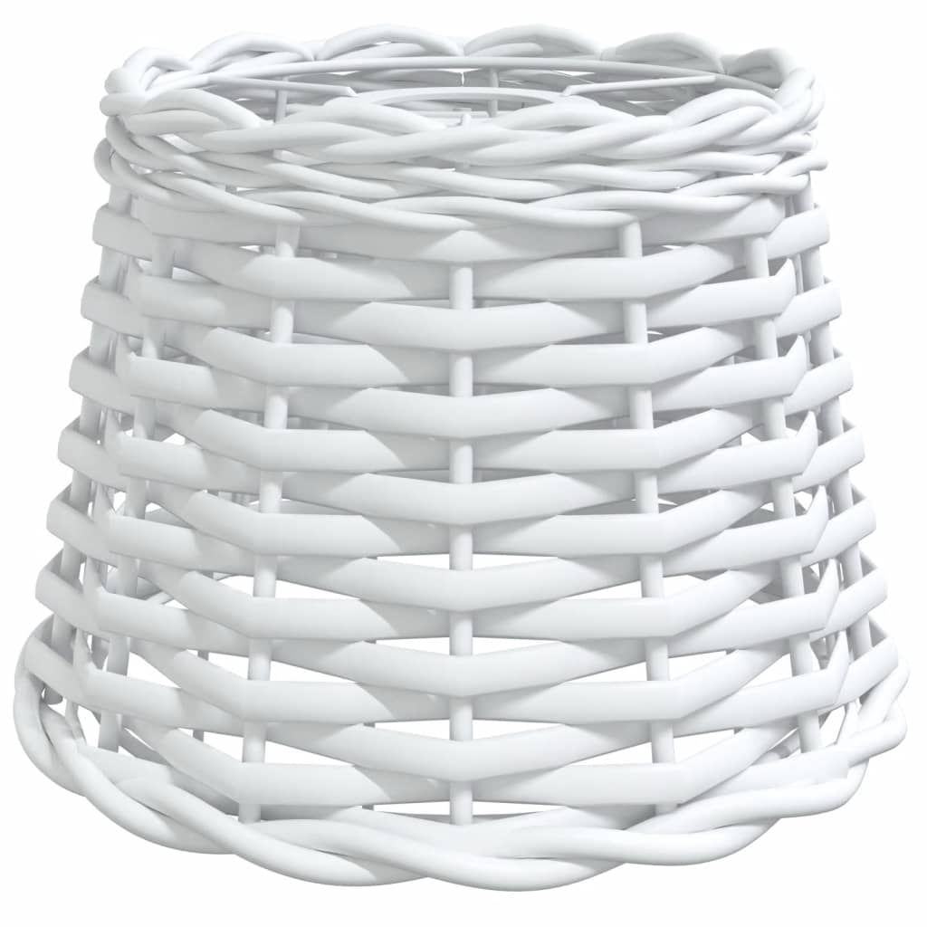 Lampenschirm Weiß Ø15x12 cm Korbweide