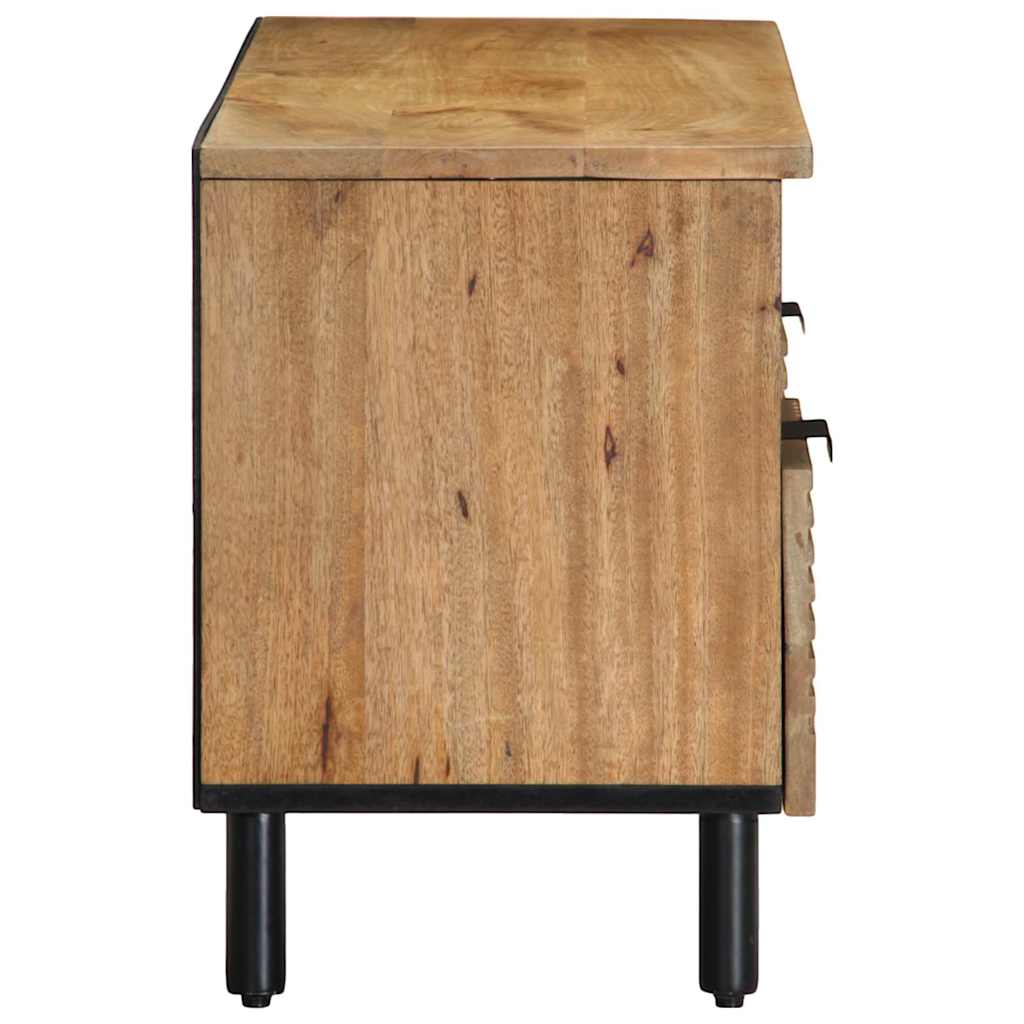 TV-Schränk mit Regal Braun 100 x 33,5 x 46 cm Massivholz Mango
