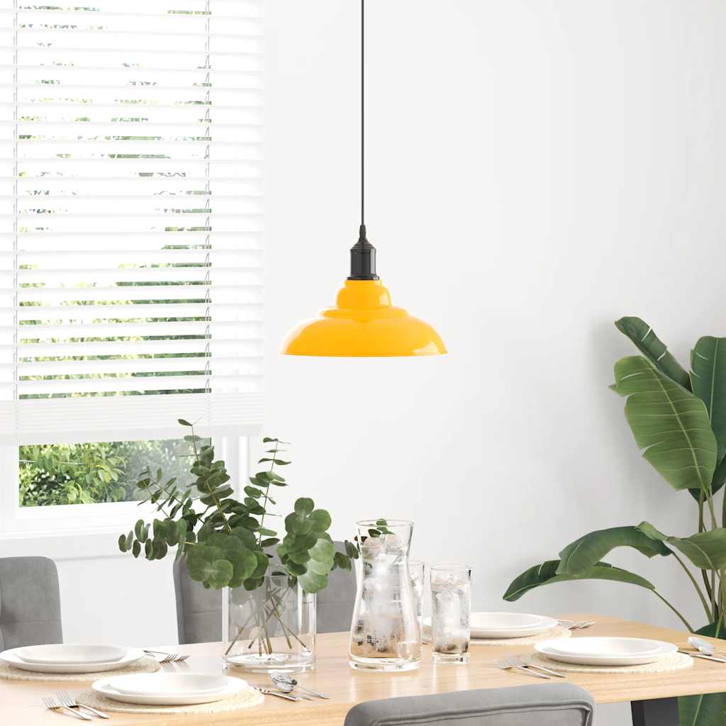Pendelleuchte Höhenverstellbar E27 Schwarz Glänzend Ø 31 cm