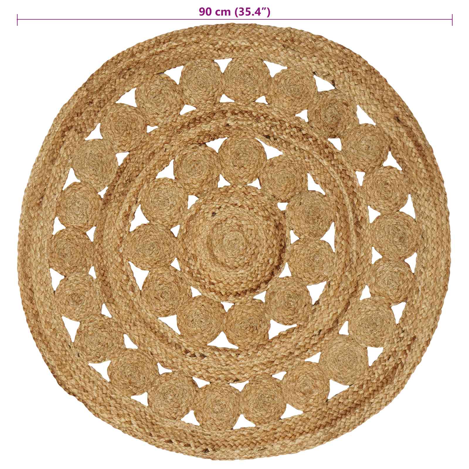 Bereichsteppiche Natur Ø 120 cm Jute