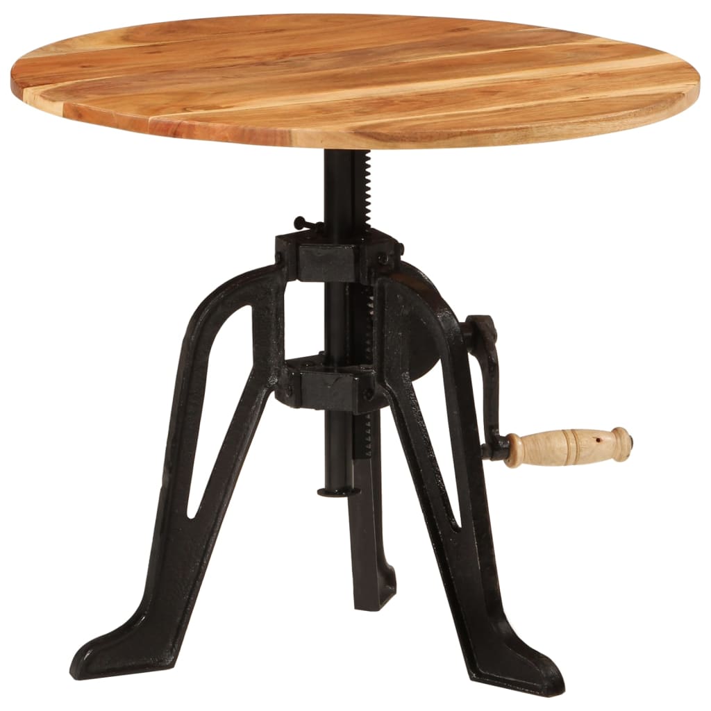 Beistelltisch 60×(46-63) cm Massivholz Mango und Gusseisen