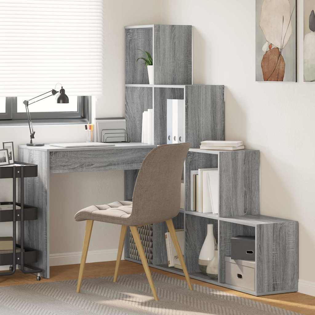 Eck-Schreibtisch Schwarz Eichen-Optik 101,5 x 149,5 x 149,5 cm