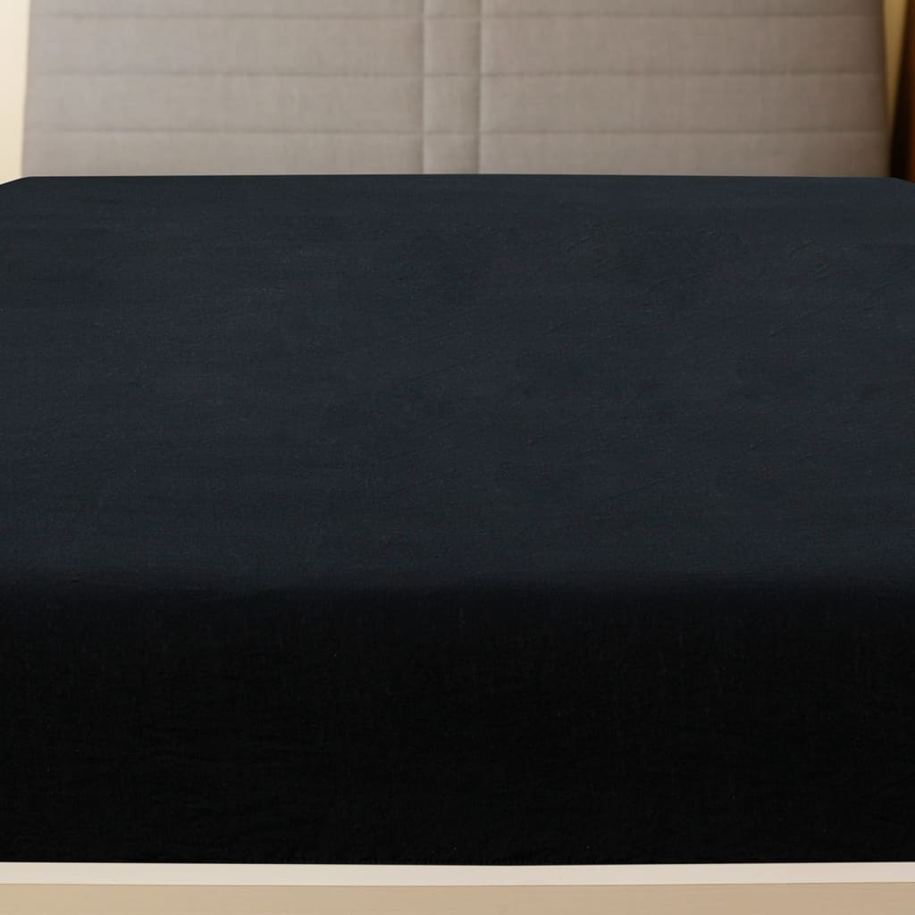 Spannbettlaken Jersey Anthrazit 90x200 cm Baumwolle