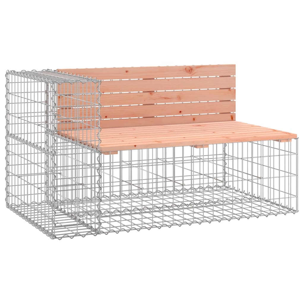 Gartenbank aus Gabionen 244x71x65,5 cm Kiefernholz Imprägniert