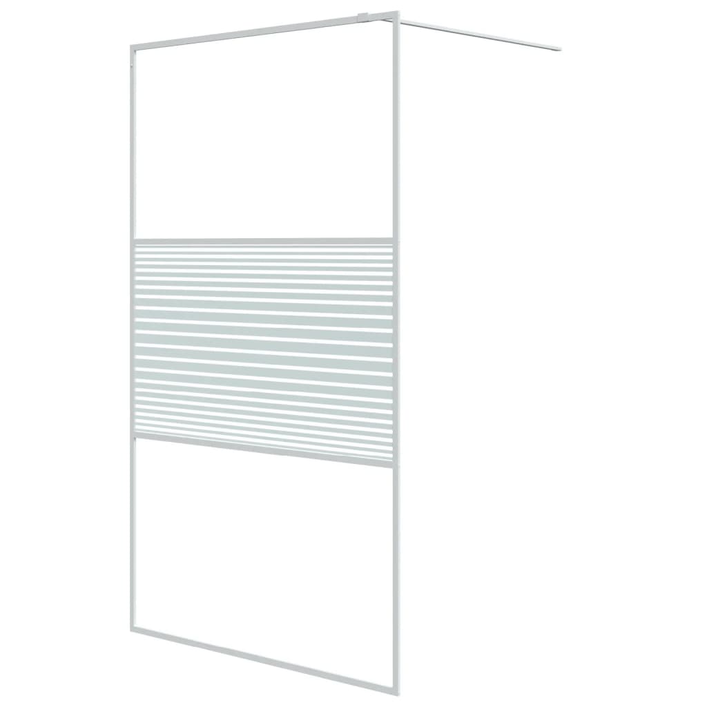 Duschwand für Begehbare Dusche Schwarz 100x195 cm ESG-Glas Klar