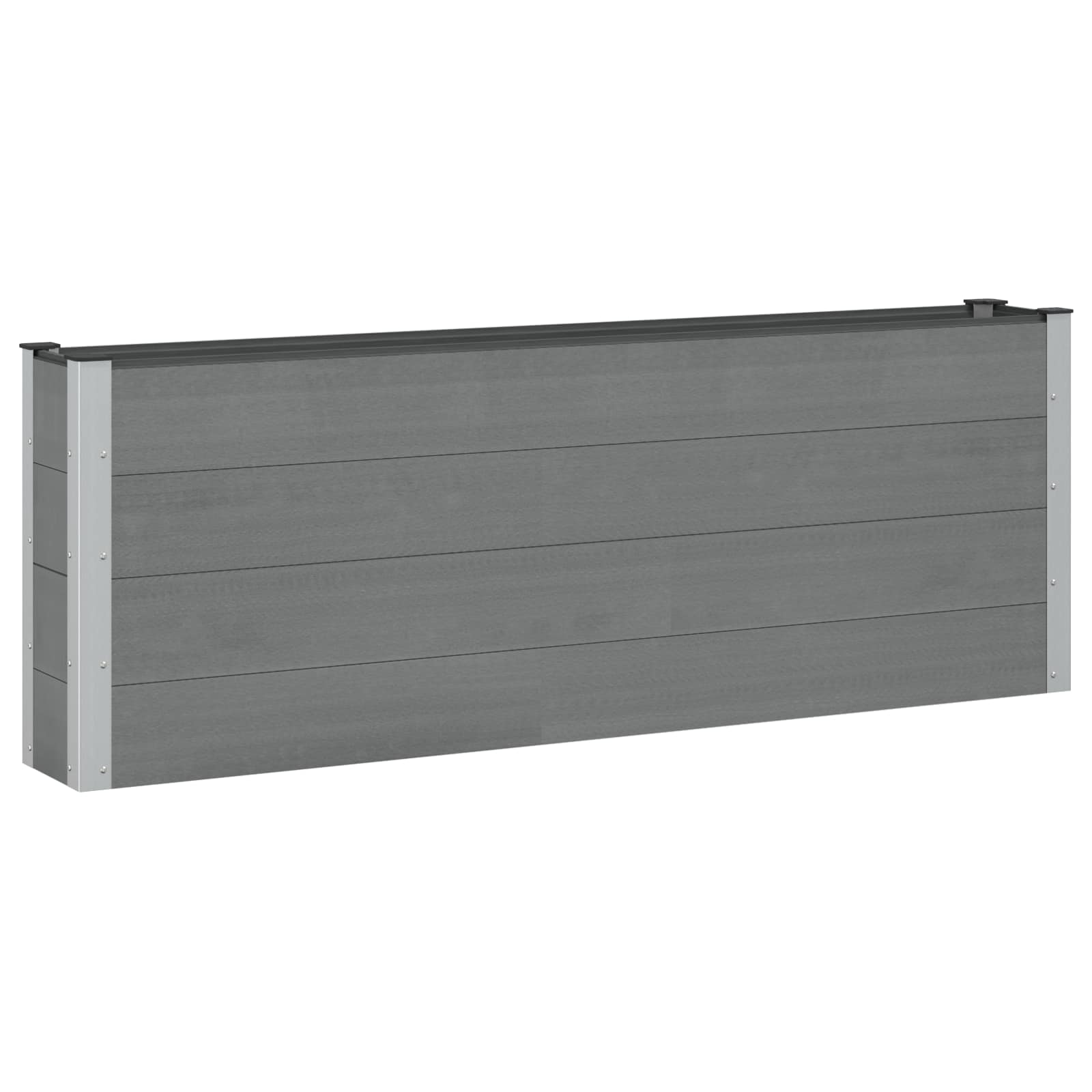 Garten-Hochbeet 200x50x54 cm WPC Grau
