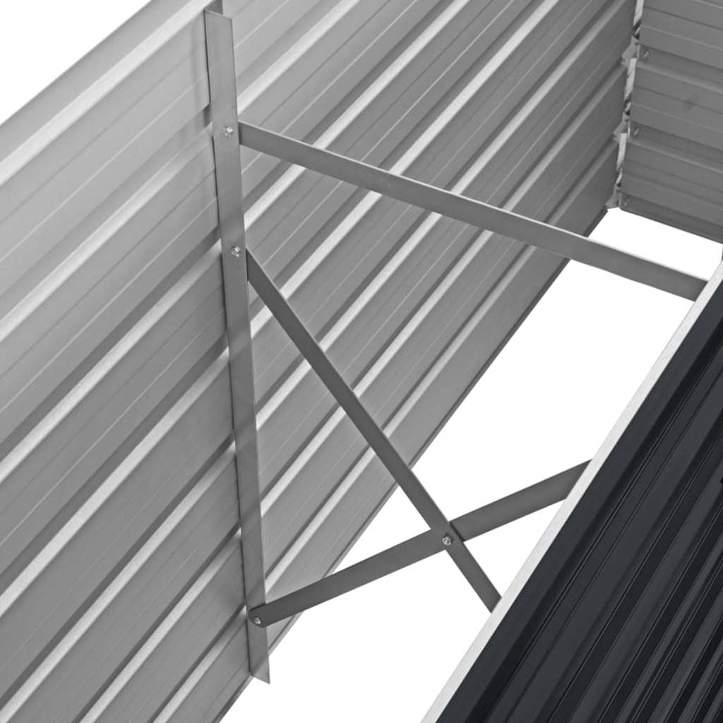 Hochbeet Anthrazit 160 x 80 x 77 cm Verzinkter Stahl