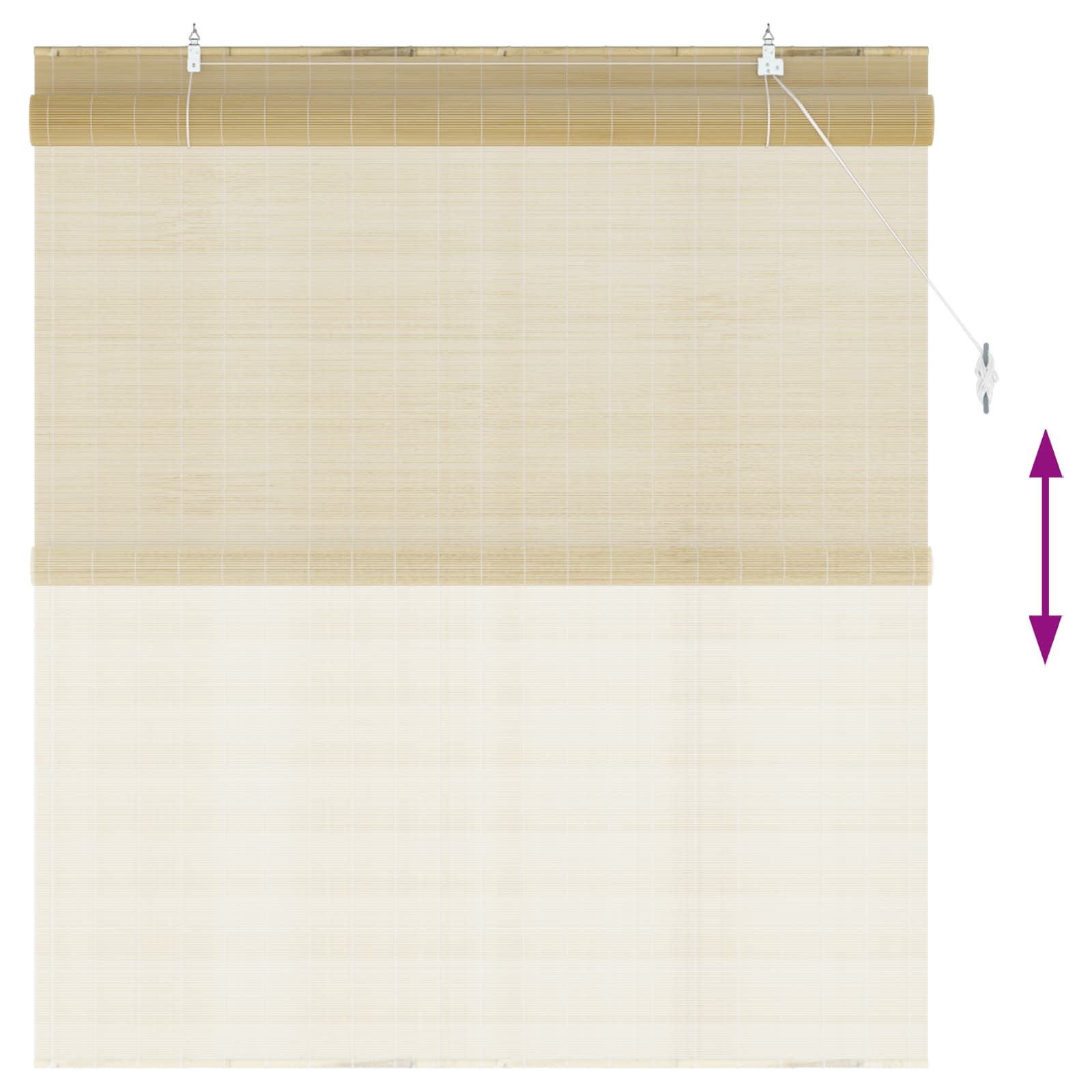 Bambusrollo Natur 80x160 cm