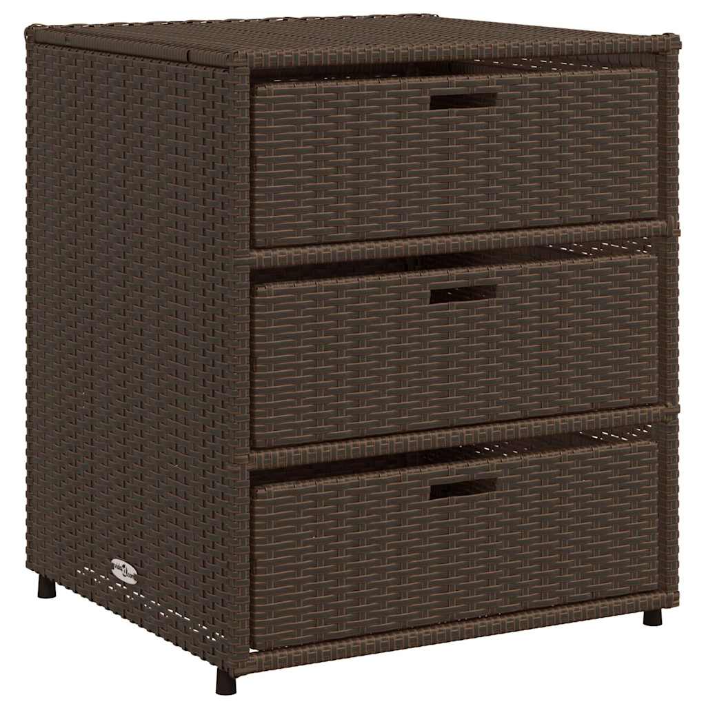Gartenschrank Schwarz 55x59x80 cm Poly Rattan