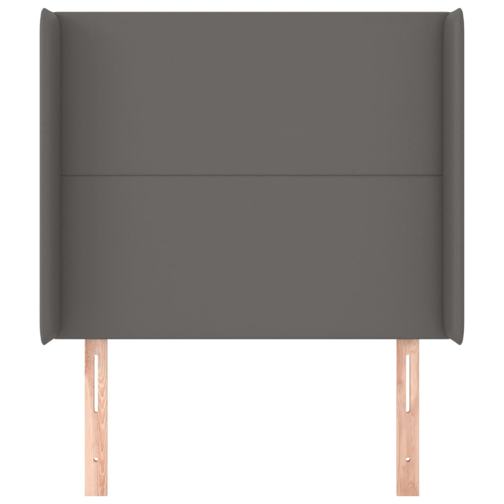 Kopfteil mit Ohren Creme 83x16x78/88 cm Kunstleder