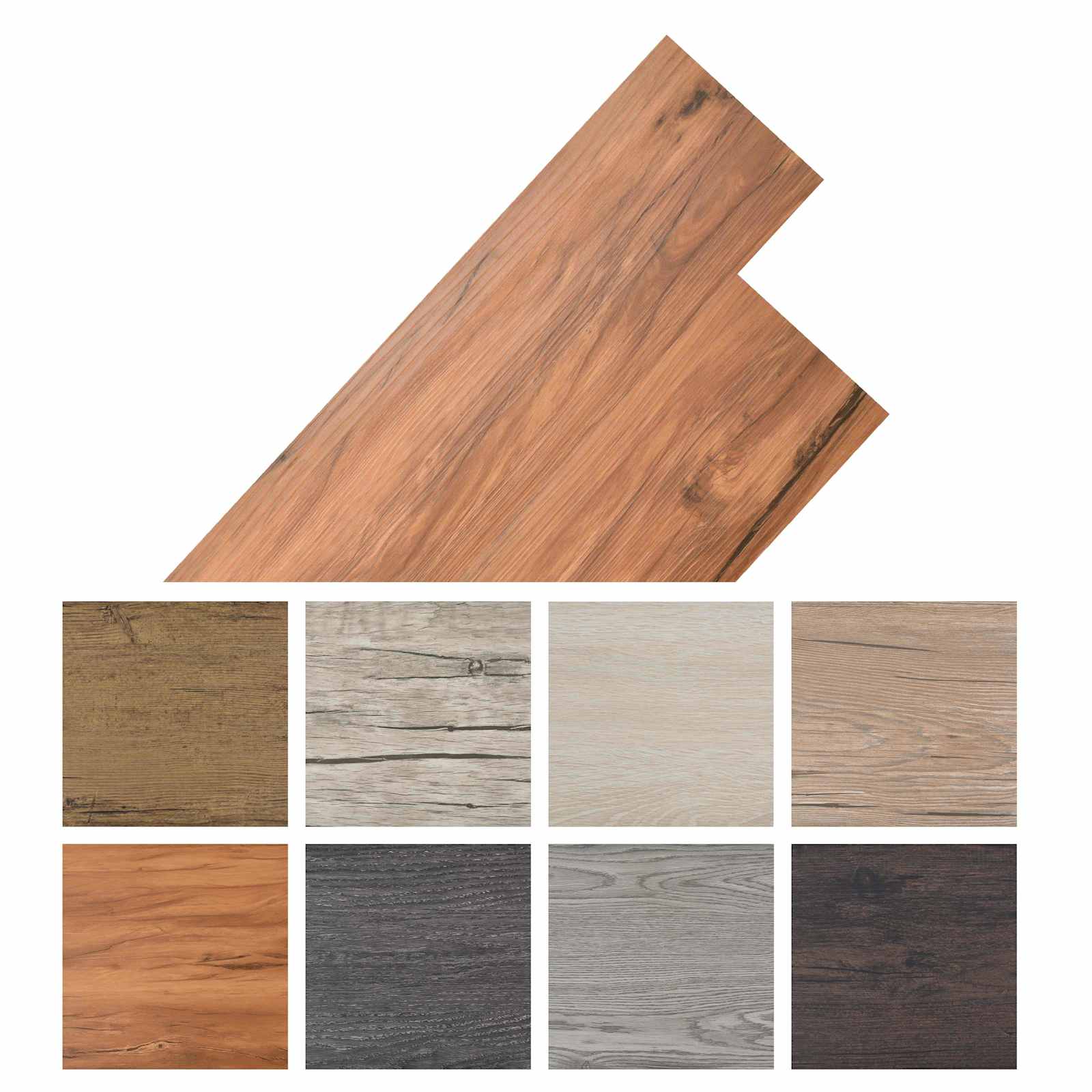 Bodenplanken 36 pcs Walnussbraun 5,02 m² PVC