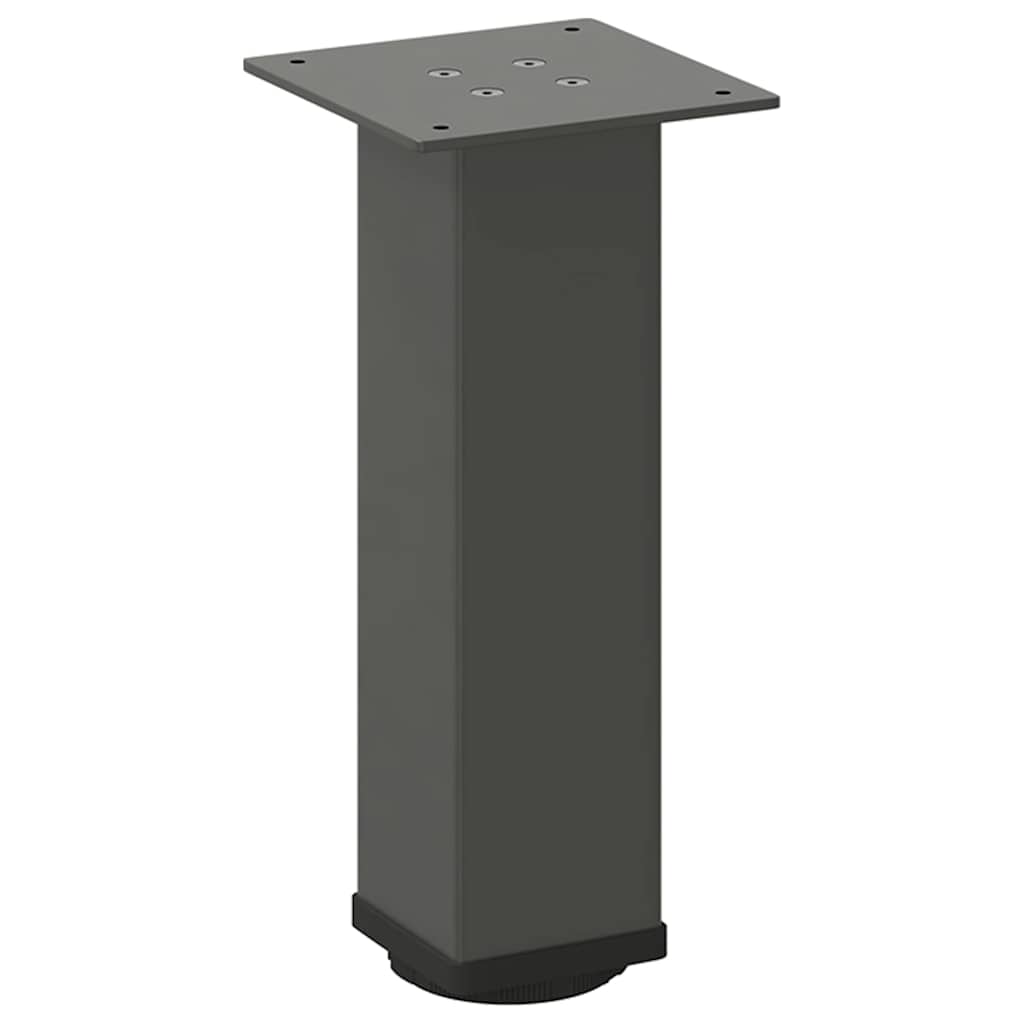 Bartischbeine 4 Stk. Schwarz 100-102 cm Stahl