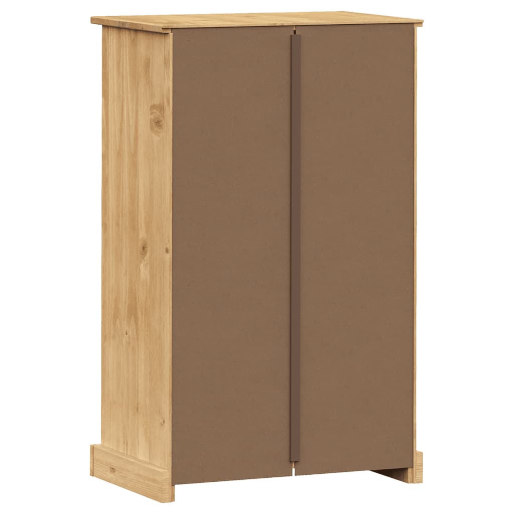 Schuhschrank VIGO Weiß 60x35x96 cm Massivholz Kiefer