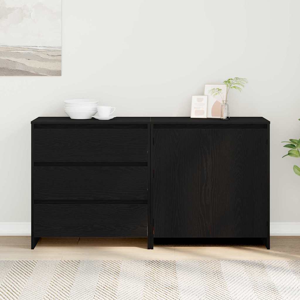 2-tlg. Sideboard Weiß Holzwerkstoff