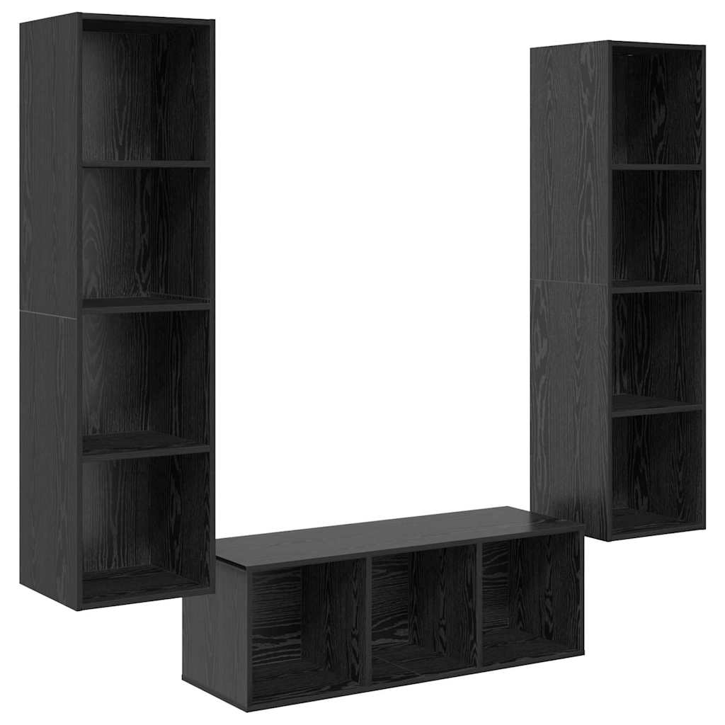 3-tlg. TV-Schrank-Set Weiß Holzwerkstoff
