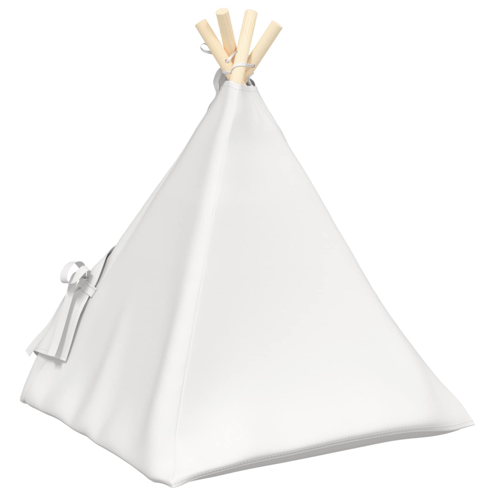 Haustier-Tipi mit Kissen Weiß 40 x 40 x 50 cm Polyester