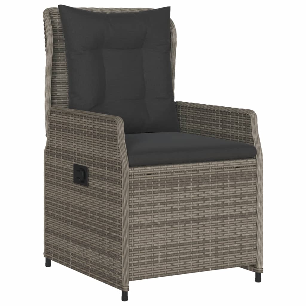 Gartensessel 2 Stk. Verstellbar Schwarz Poly Rattan