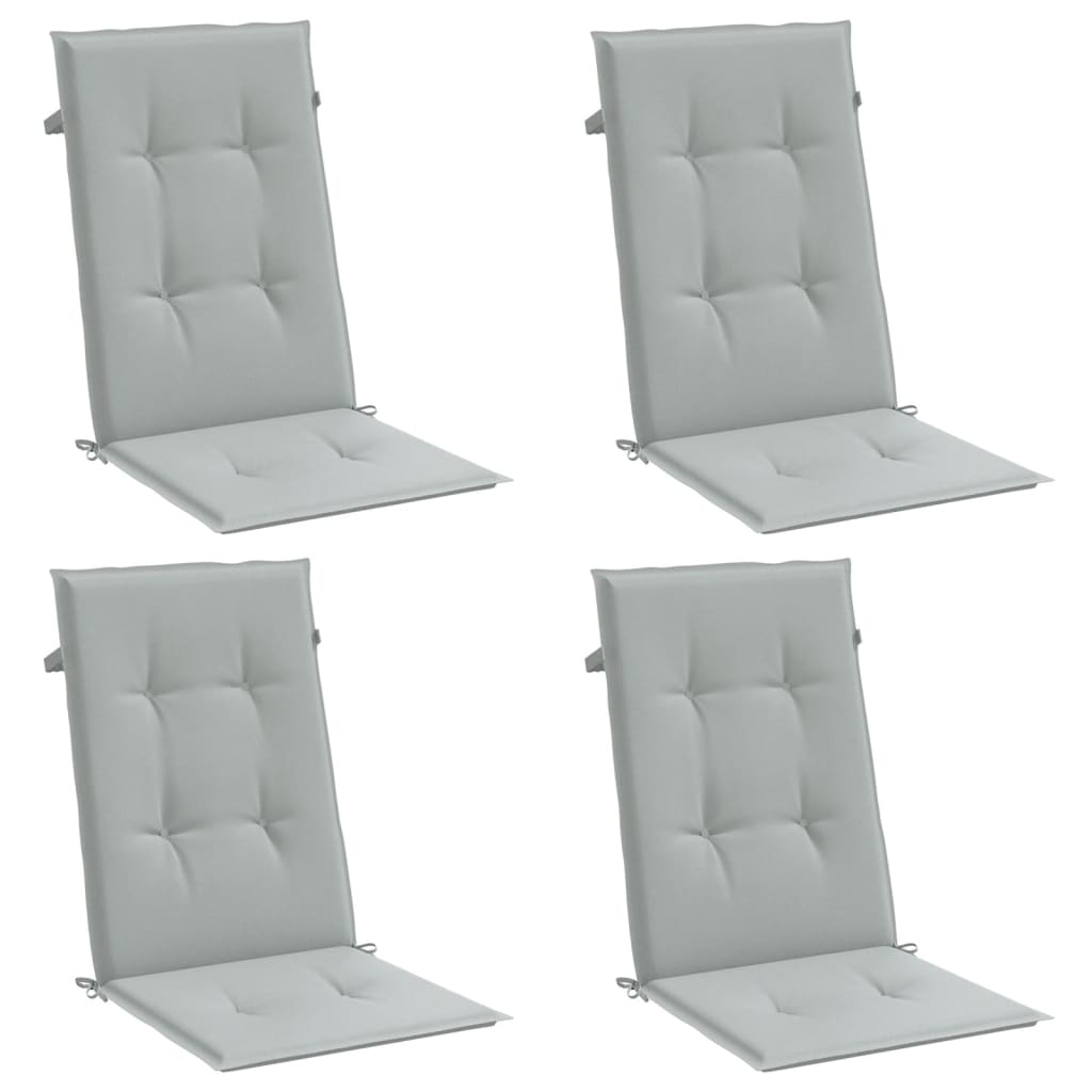 Hochlehner-Auflagen 2 Stk. Melange Anthrazit 120x50x7cm Stoff