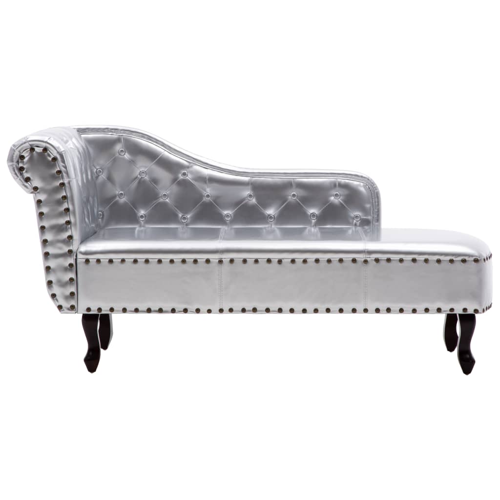 Chaiselongue Braun Wildleder-Optik