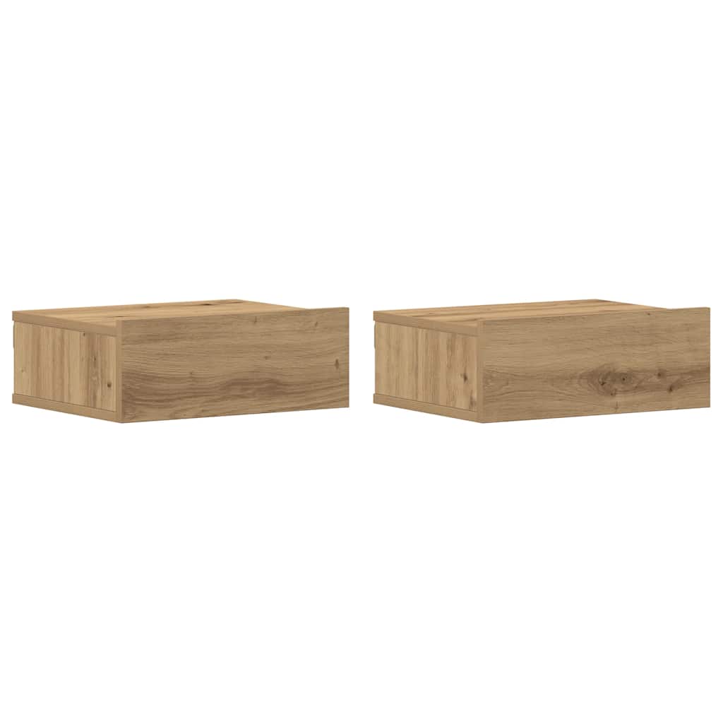 Hängender Nachttisch Weiß 40x30x15 cm Holzwerkstoff