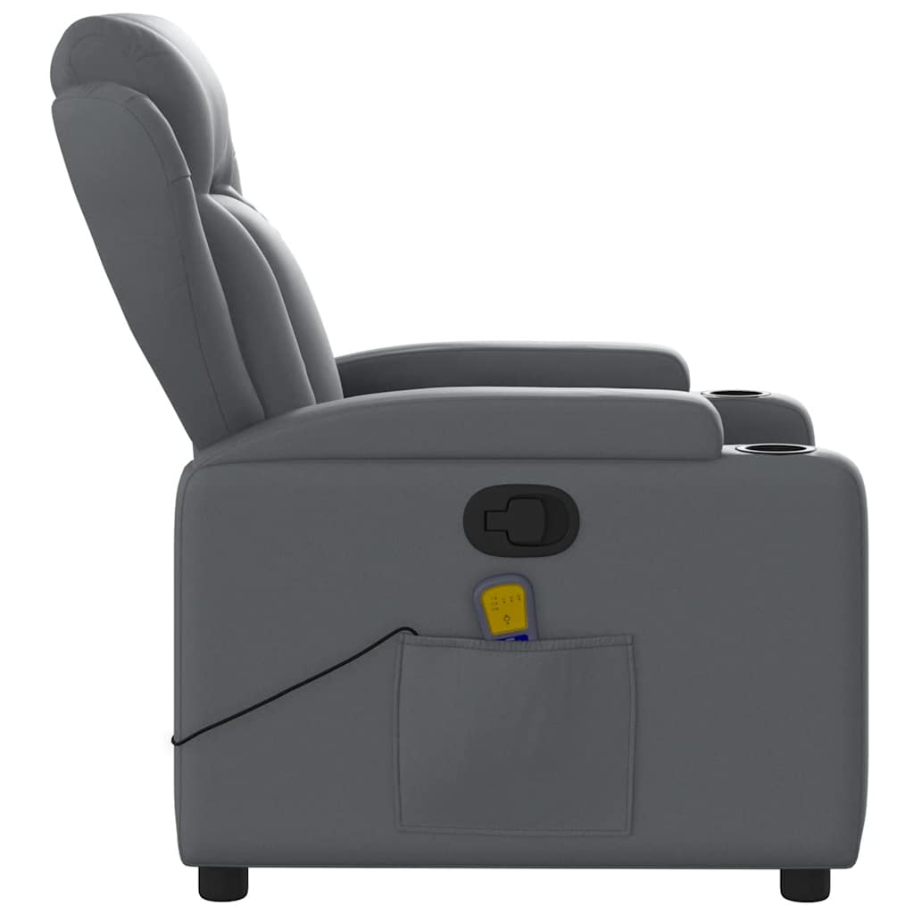 Massage-Relaxsessel, Kunstleder, Schwarz