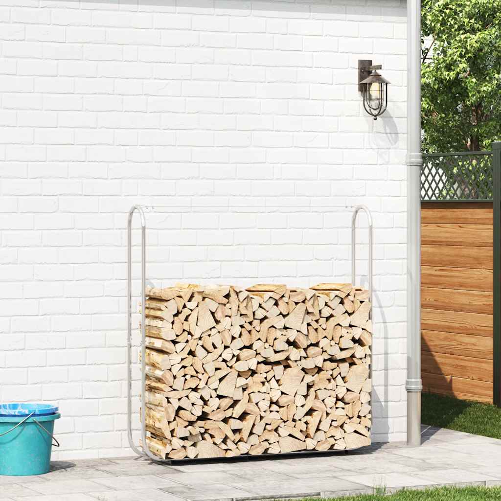 Kaminholzregal 100x25x150 cm Stahl verzinkt