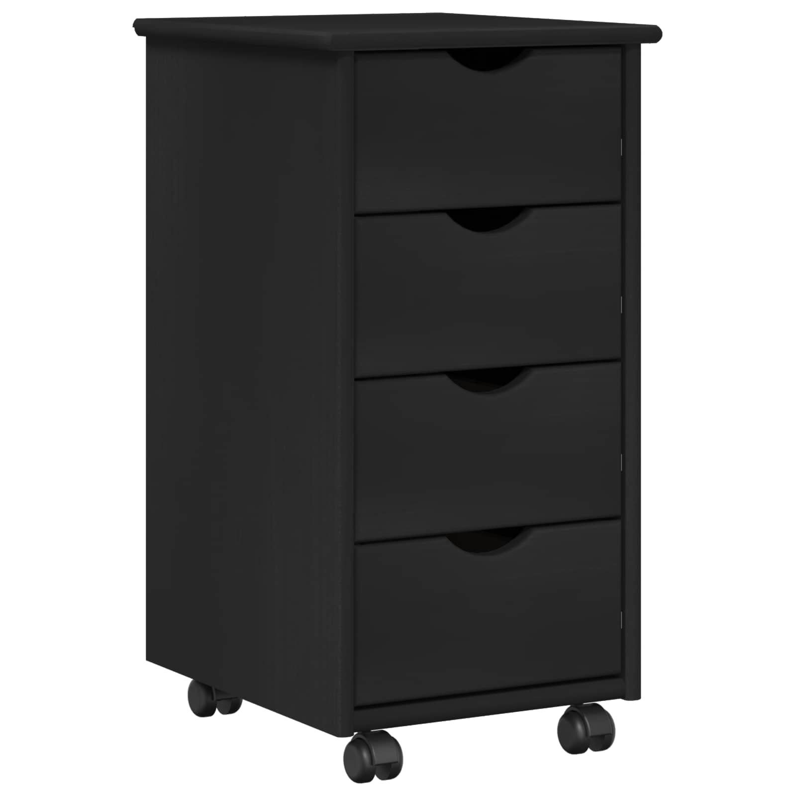 Rollschrank Honigbraun 34 x 39 x 65,5 cm Massivholz Kiefer