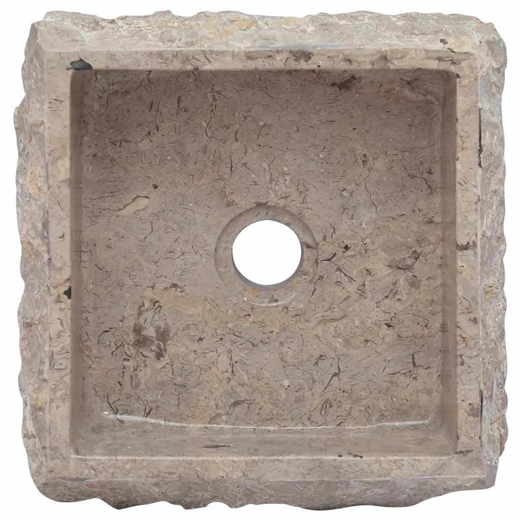 Waschbecken Creme 30x30x13 cm Marmor
