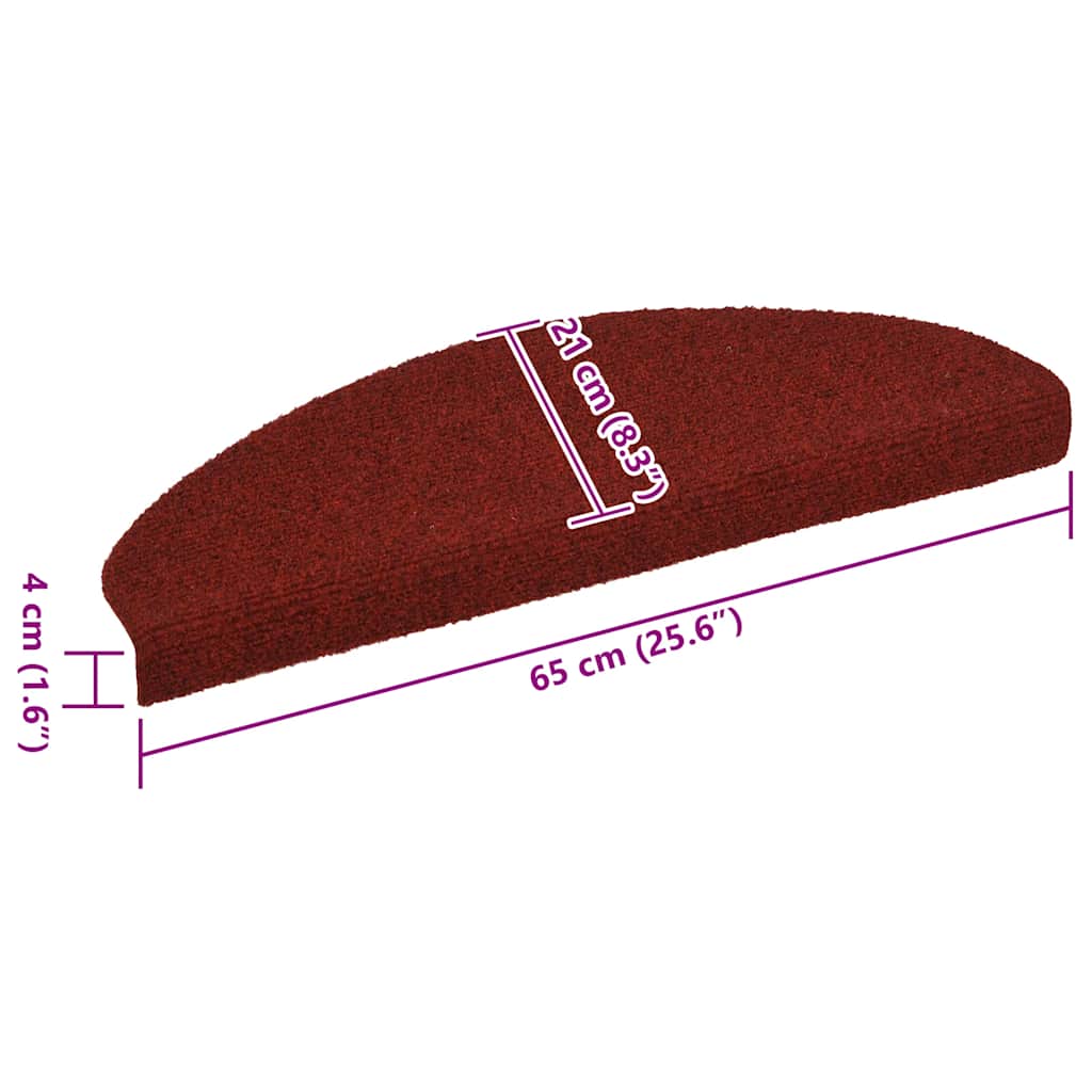 Stufenmatten Selbstklebend 15 Stk. 56x17x3 cm Hellbraun Halbrund