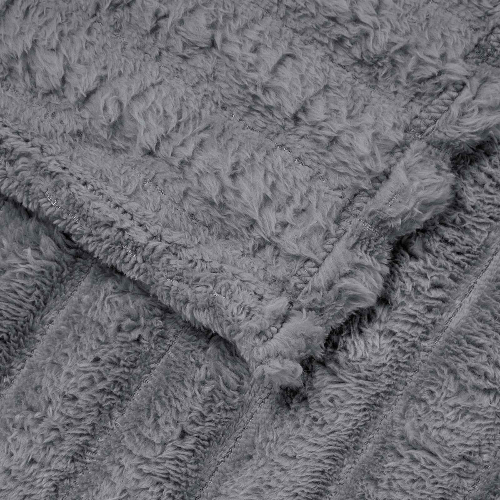 Überwurfdecke Beige 150 x 130 cm Fleece