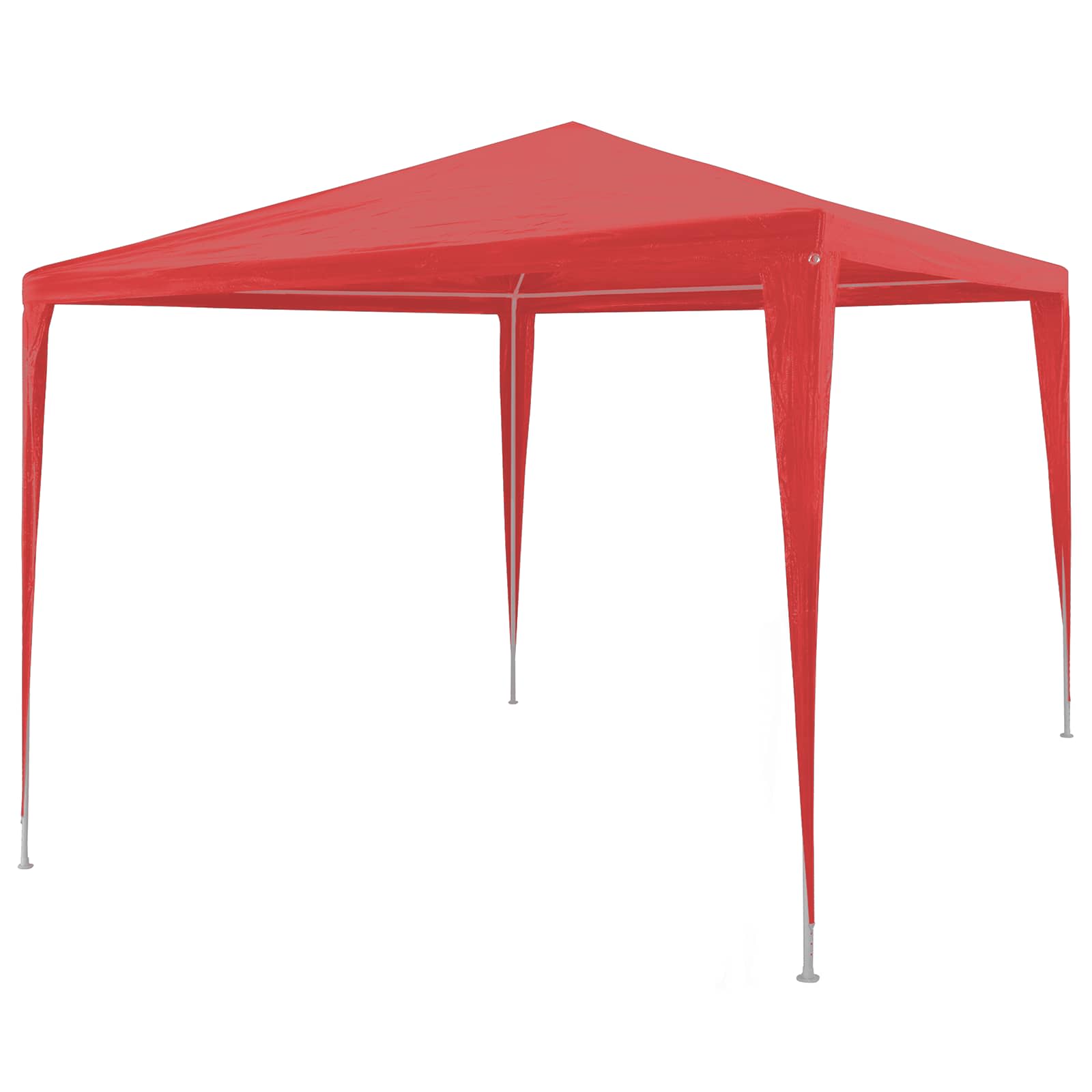 Partyzelt 400 x 300 x 255 cm Rot PE und Stahl