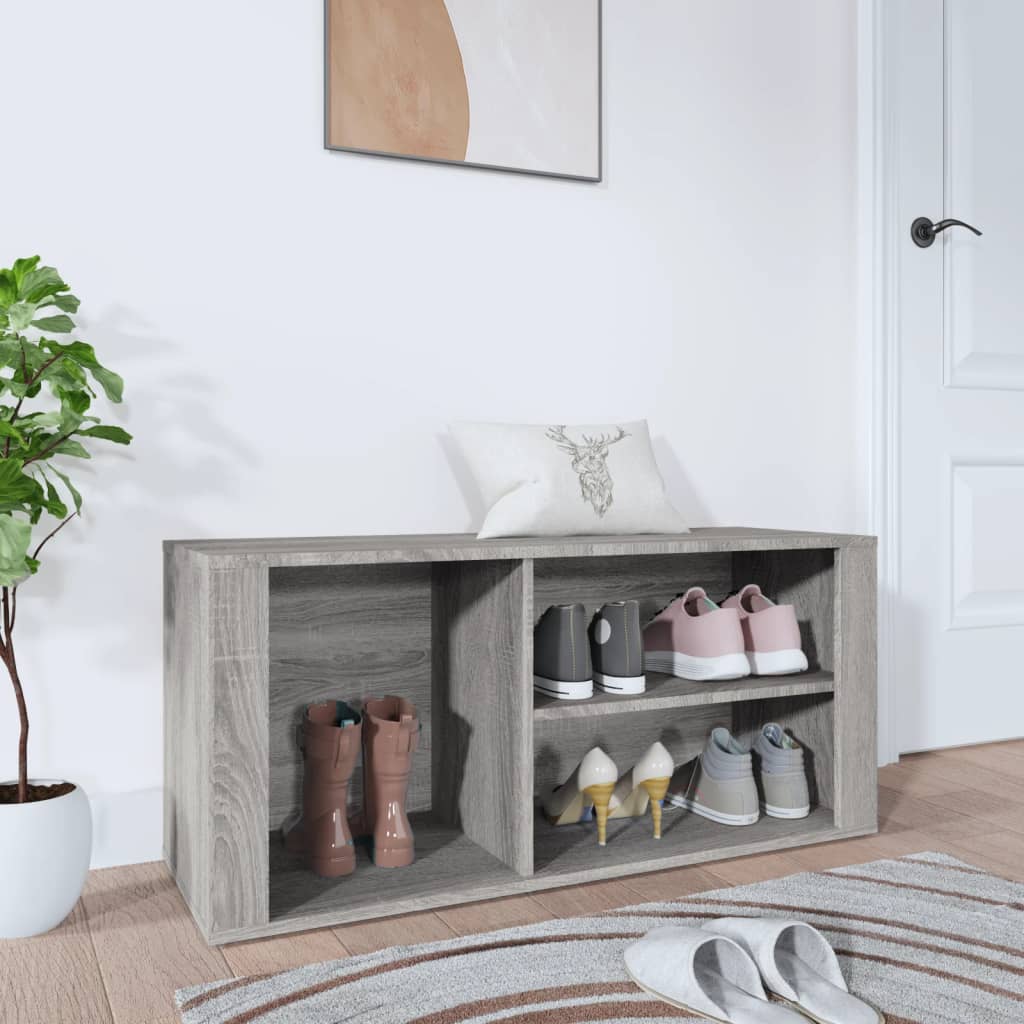 Schuhregal Weiß 100x35x45 cm Holzwerkstoff