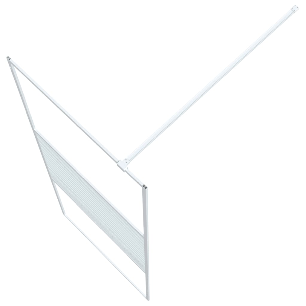 Duschwand für Begehbare Dusche Schwarz 100x195 cm ESG-Glas Klar