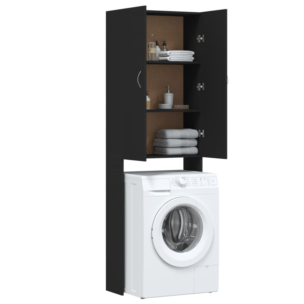 Waschmaschinenschrank Weiß 64x25,5x190 cm