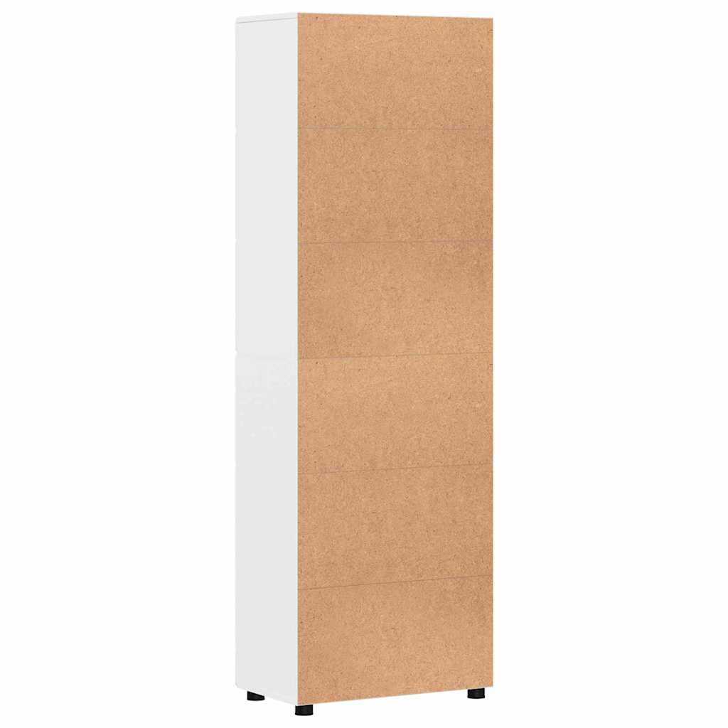 Highboard mit Regal FLORIN Weiß 60 x 35 x 182 cm Holzwerkstoff