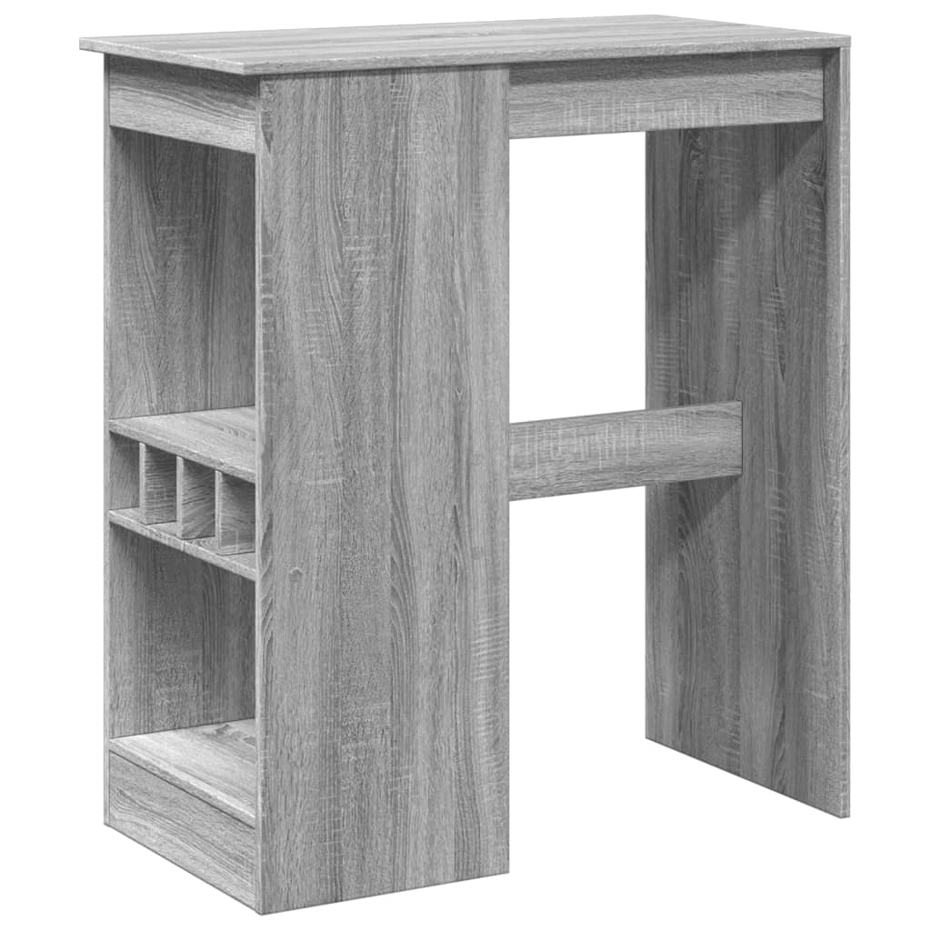 Bartisch mit Regal Schwarz Eichen-Optik 90 x 47,5 x 103,5 cm