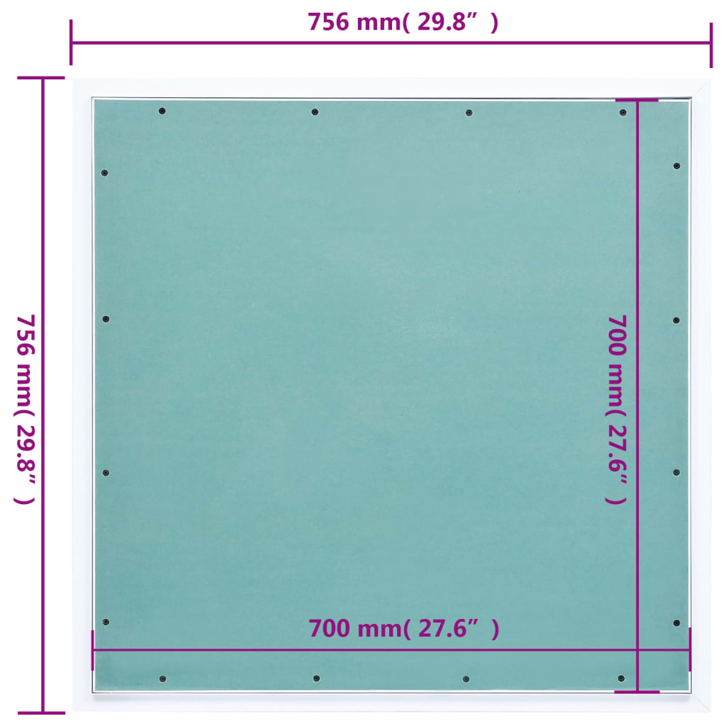 Revisionsklappe mit Aluminium-Rahmen und GK-Einlage 600x600 mm