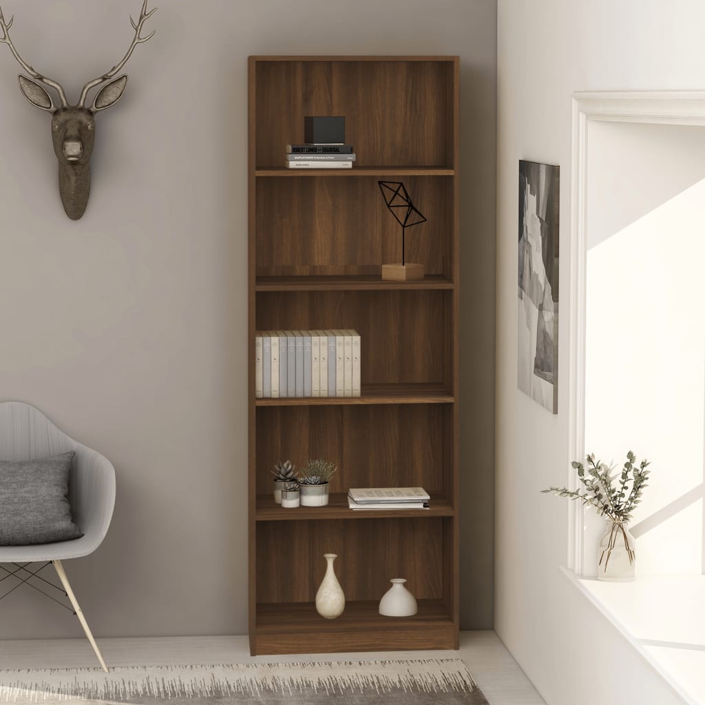 Bücherregal 3 Fächer Weiß 40x24x109 cm Holzwerkstoff
