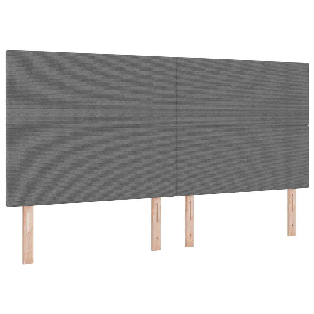 Kopfteil Hellgrau 80 cm Cordstoff