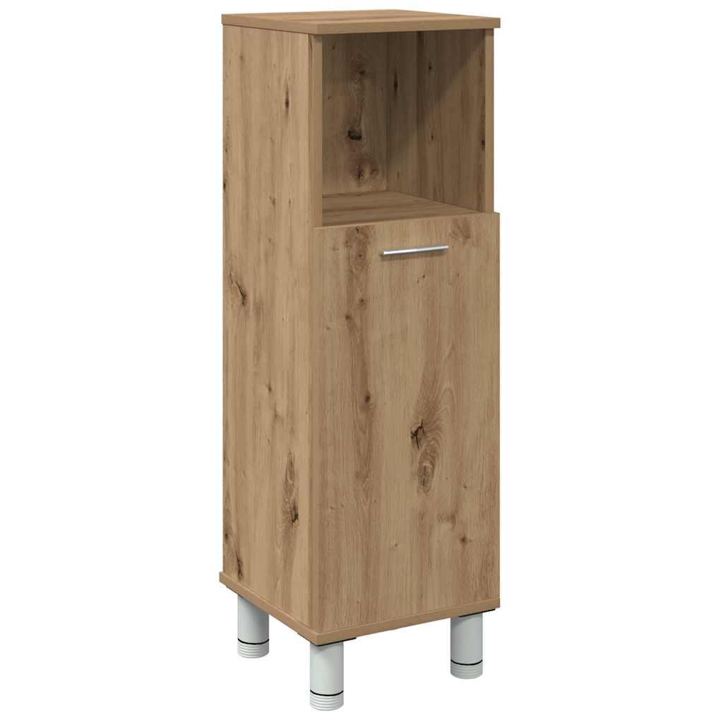 Badezimmerschrank Weiß 30x30x95 cm Holzwerkstoff