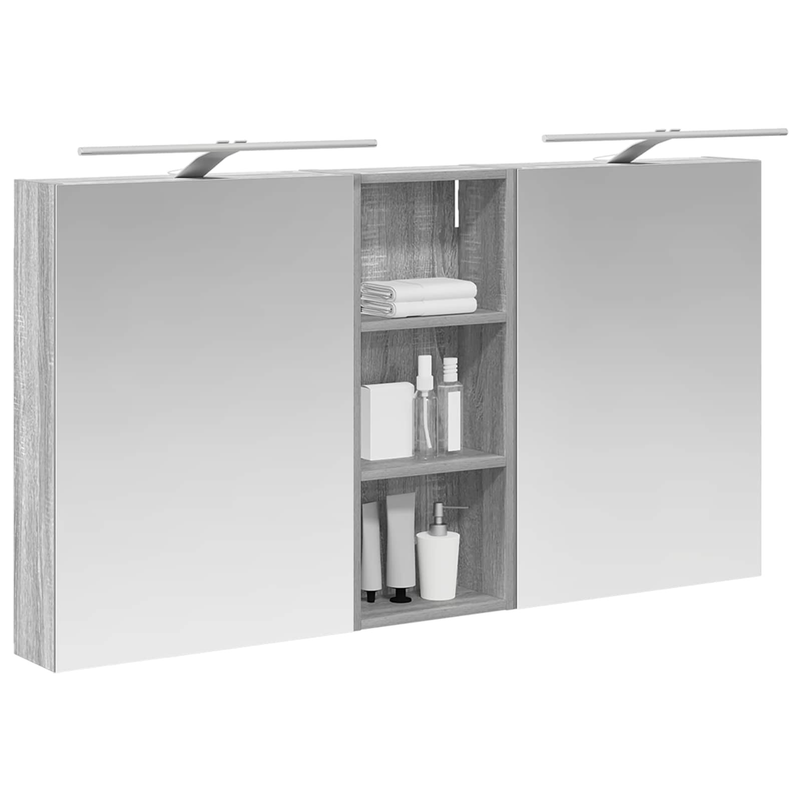 Badezimmerschrank-Set 3 pcs 80 x 10,5 x 50 cm Holzwerkstoff