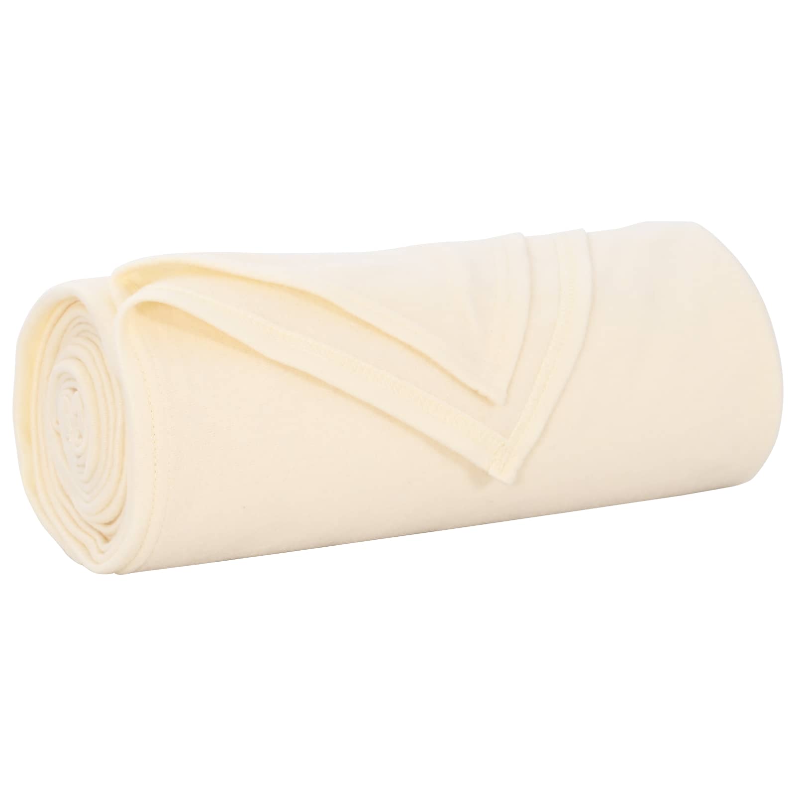 Überwurfdecke Creme 210 x 140 cm Fleece